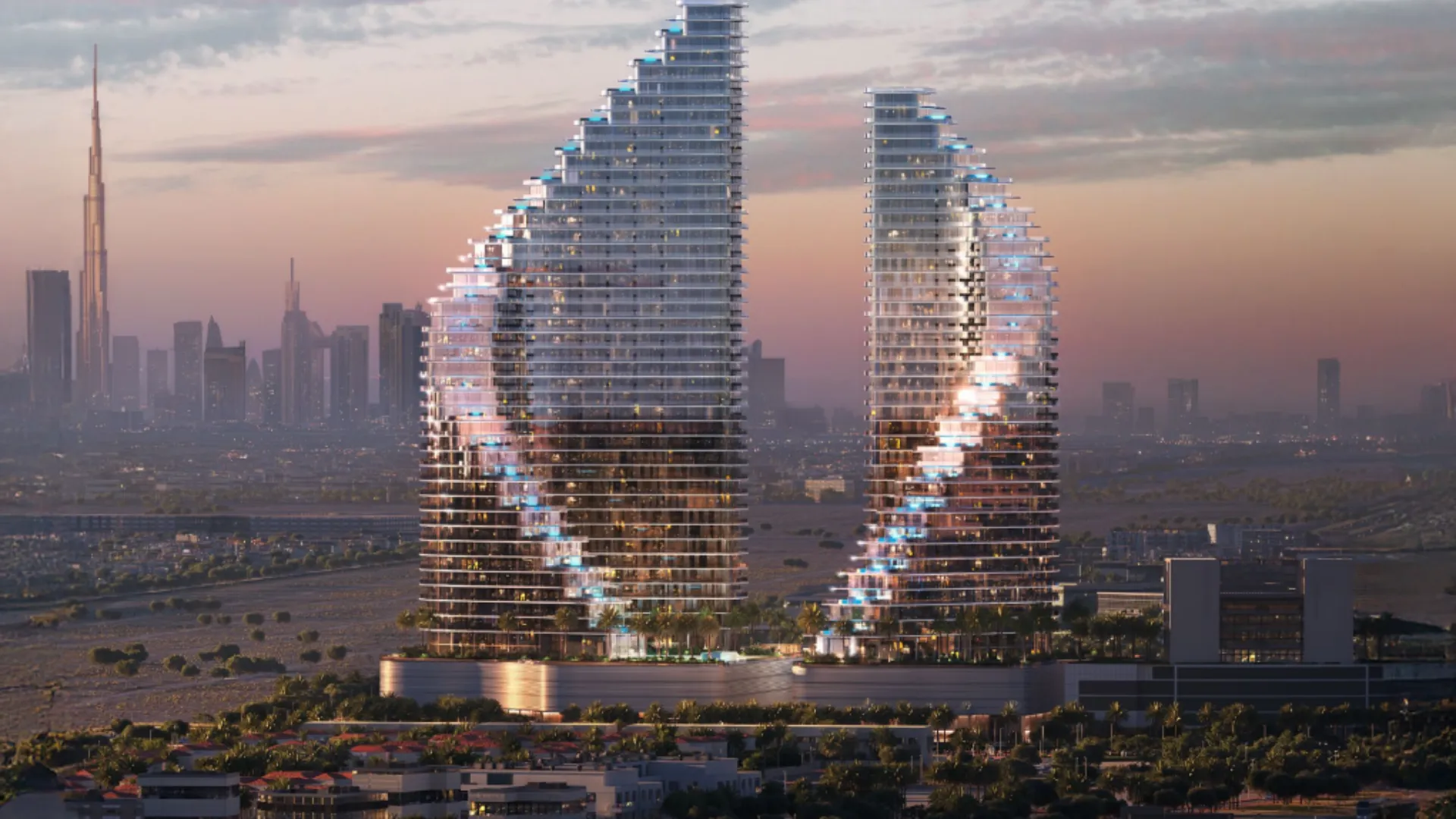Binghatti Flare: Dubai’s Twin Towers with JVT’s First Man-Made Beach in 2025